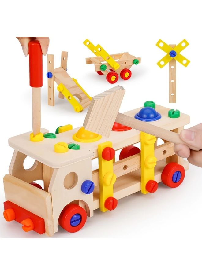 MUWANZI JHTOY 058 Wooden Pretend Play Tool Set STEM Educational Construction Toy Kit Enhances Focus Creativity Birthday Gift - Image 1